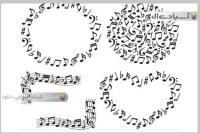 طرح  وکتور المان های موسیقی