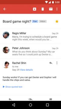 جیمیل برای اندروید